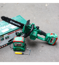 MÁY CƯA XÍCH LAM DÀI 12 INCH CHẠY PIN CÓ BƠM NHỚT TỰ ĐỘNG